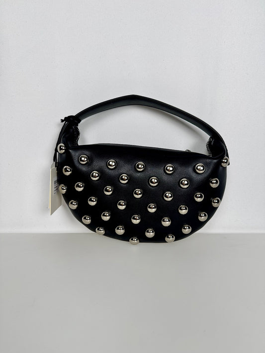 Borsa Croissant Studded Nera Vicolo