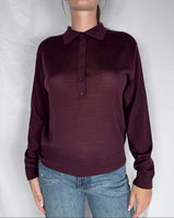 Polo Basic Lana Merino Vicolo Bordeaux