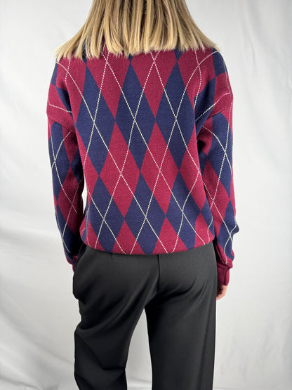 Maglia Rombi Bordeaux/Blu Armonia