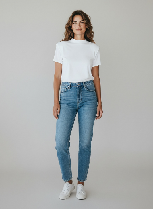 T-Shirt basica con Spallino Bianca Vicolo