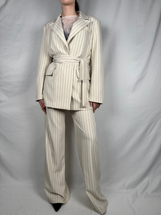 Completo Gessato Beige Armonia