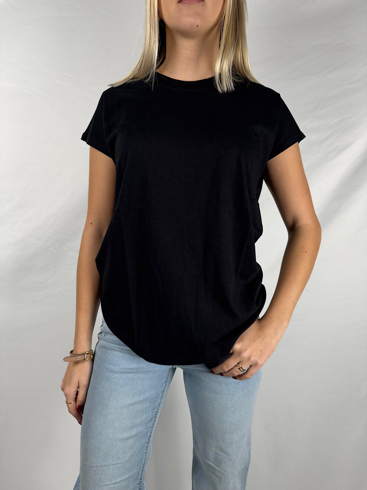 T-Shirt Girocollo Basica Nera JJXX