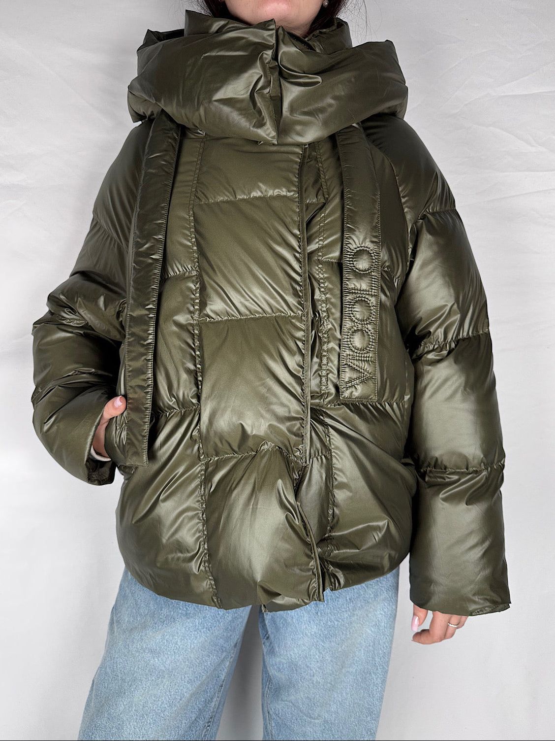 Piumino Corto Maxi Collo e Cappuccio Vicolo Army