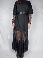 Abito T-shirt con Pizzo Vicolo Nero