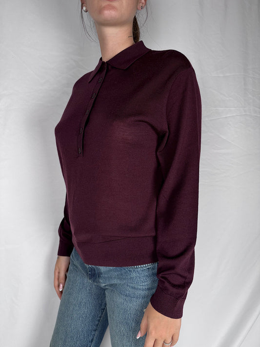 Polo Basic Lana Merino Vicolo Bordeaux