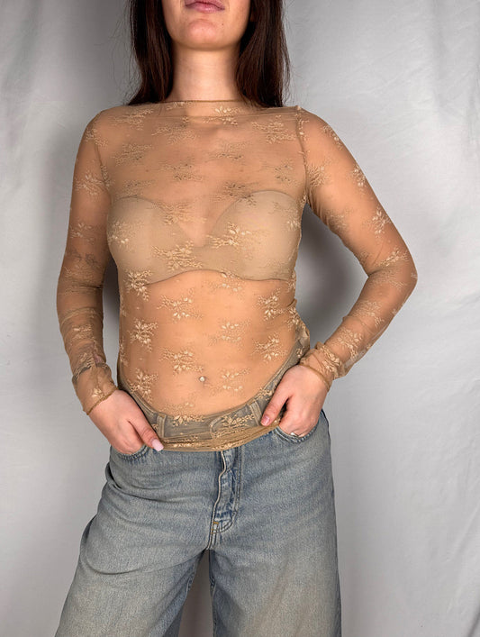 Maglia Basic in Pizzo  Armonia Nude