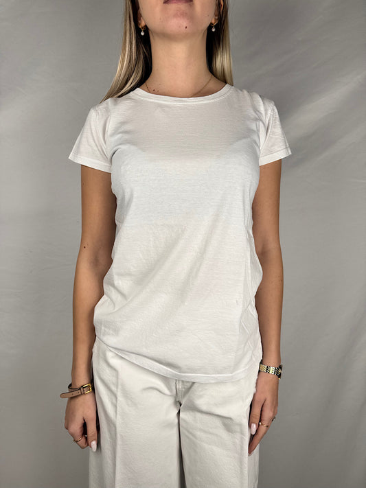T-Shirt Girocollo Basica Bianca Susy Mix