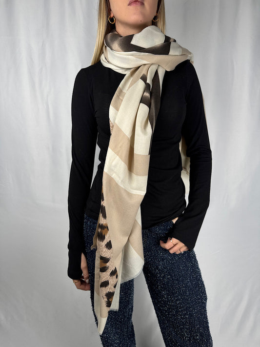 Sciarpa Fantasia Beige e Maculato Armonia