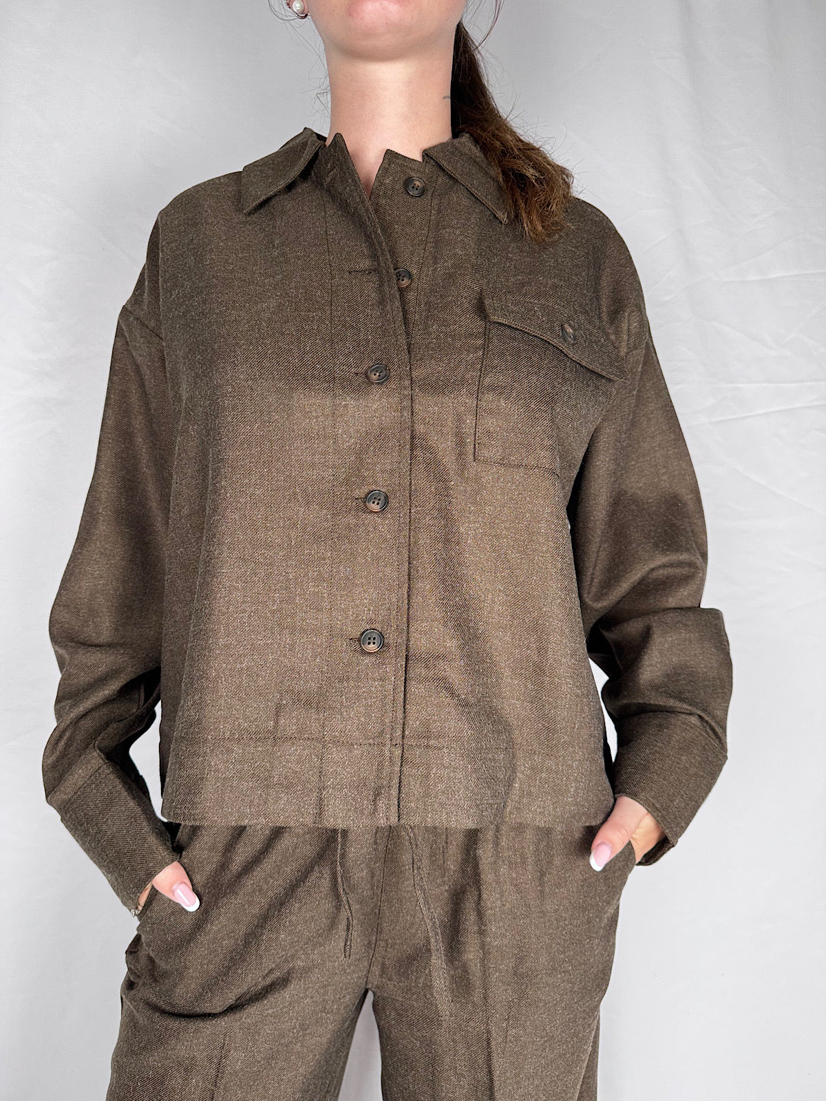 Camicia JJXX Marrone Melange
