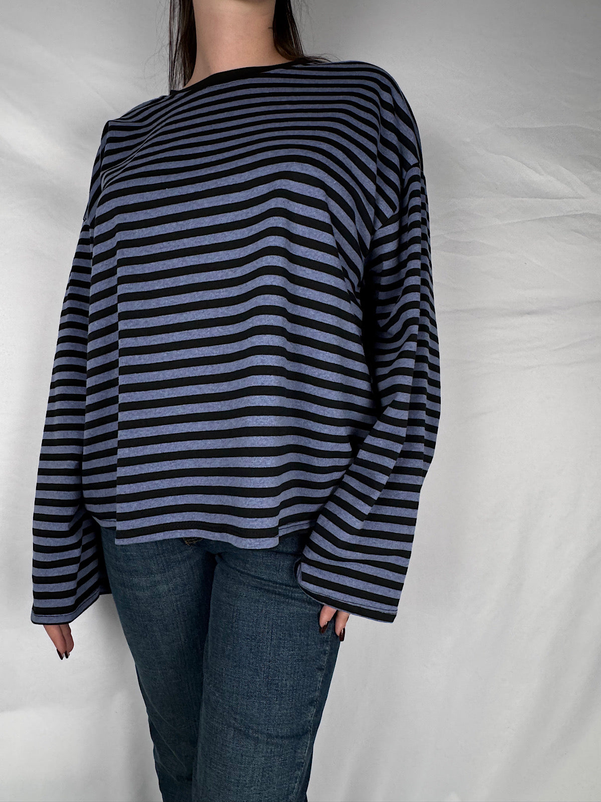T-shirt Long Sleeve Righe Armonia Blu