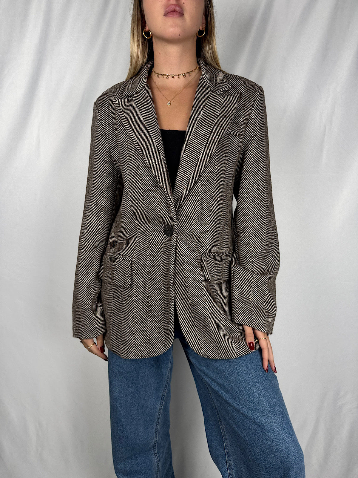 Giacca Spigata Marrone Armonia