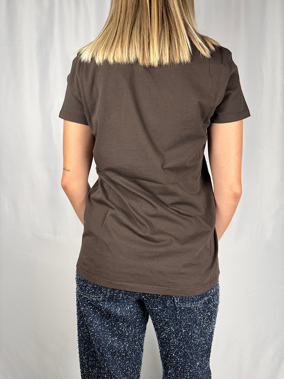 T-Shirt Girocollo Marrone Vicolo