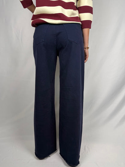 Pantalone con Cintura Tensione-In Blu