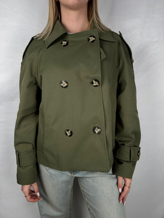 Trench Corto Verde Militare Vicolo