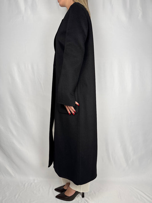 Cappotto Lungo Monopetto Vicolo Hand Made Nero