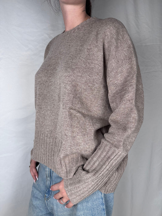 Maglia Girocollo Vicolo Beige Melange