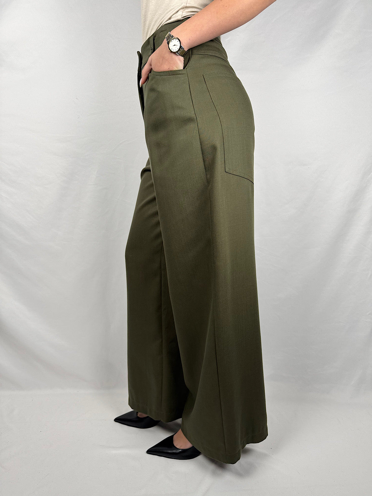Pantalone Verde Militare Tensione-In