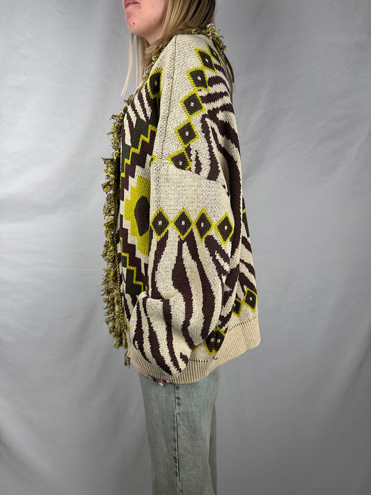 Cardigan Zebrato Beige Tensione-In