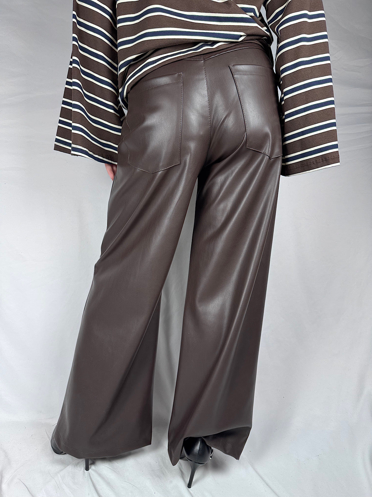 Pantalone Straight Fit Ecopelle Vicolo Moro