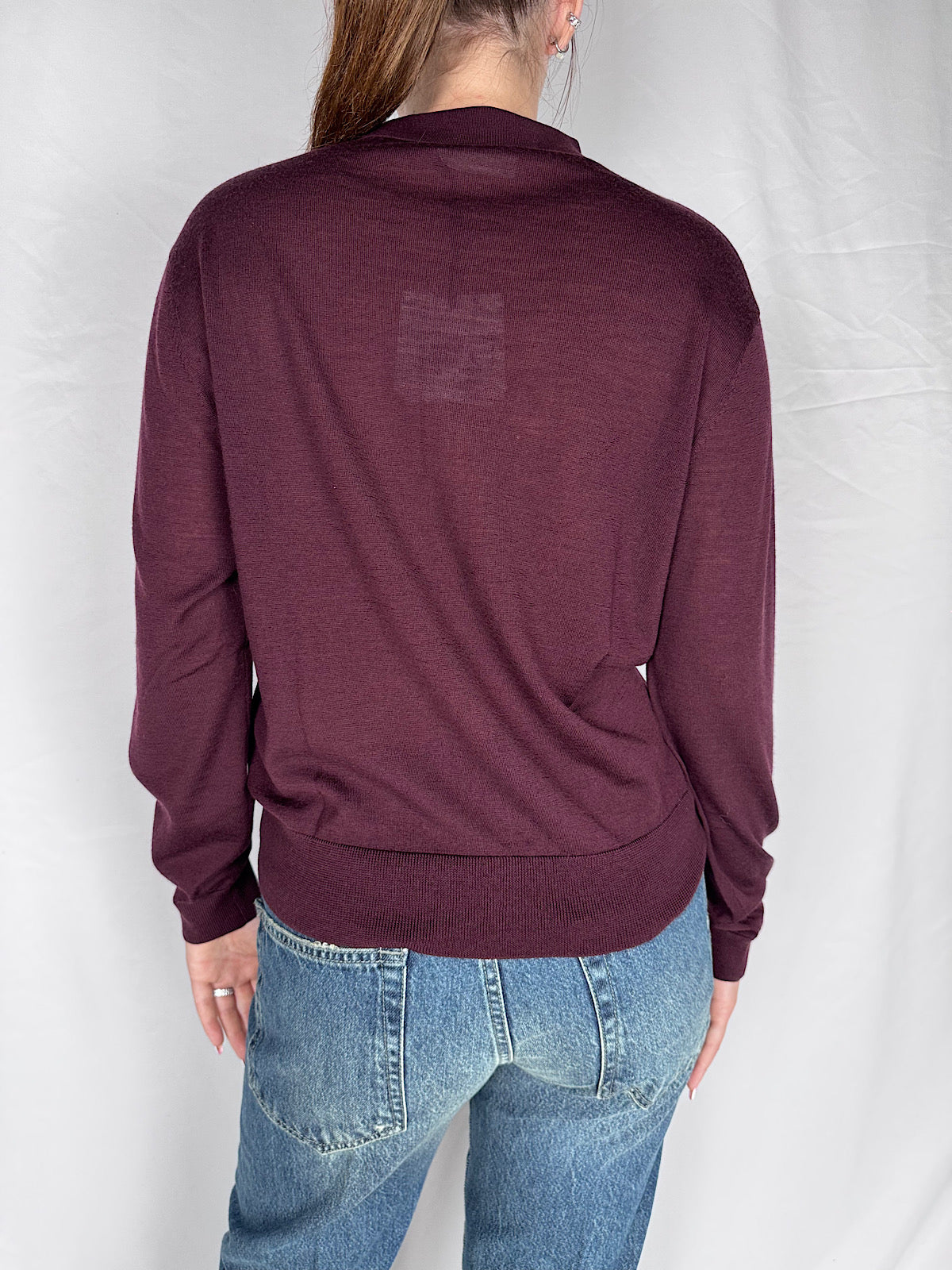 Polo Basic Lana Merino Vicolo Bordeaux