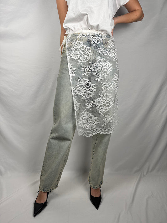 Gonna-Pareo Corto Bianco Vicolo