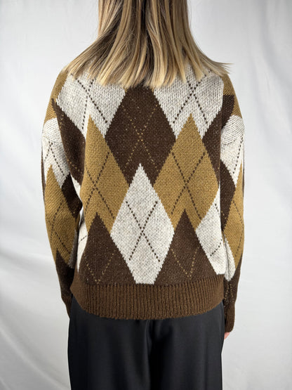 Maglia Rombi MarroneCammello Armonia