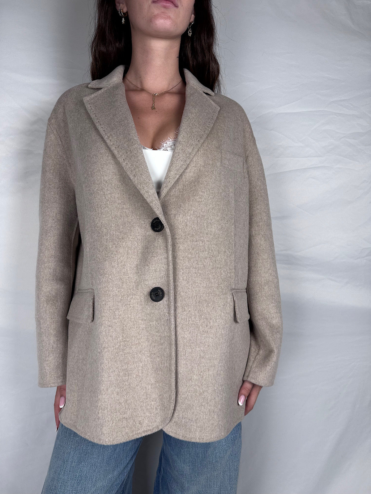 Cappotto Giacca Hand Made Vicolo Tortora Melange