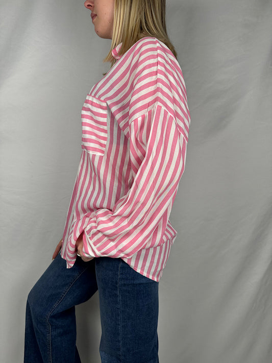 Camicia a Righe Rosa Armonia
