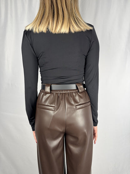 Body con Pizzo Nero Armonia