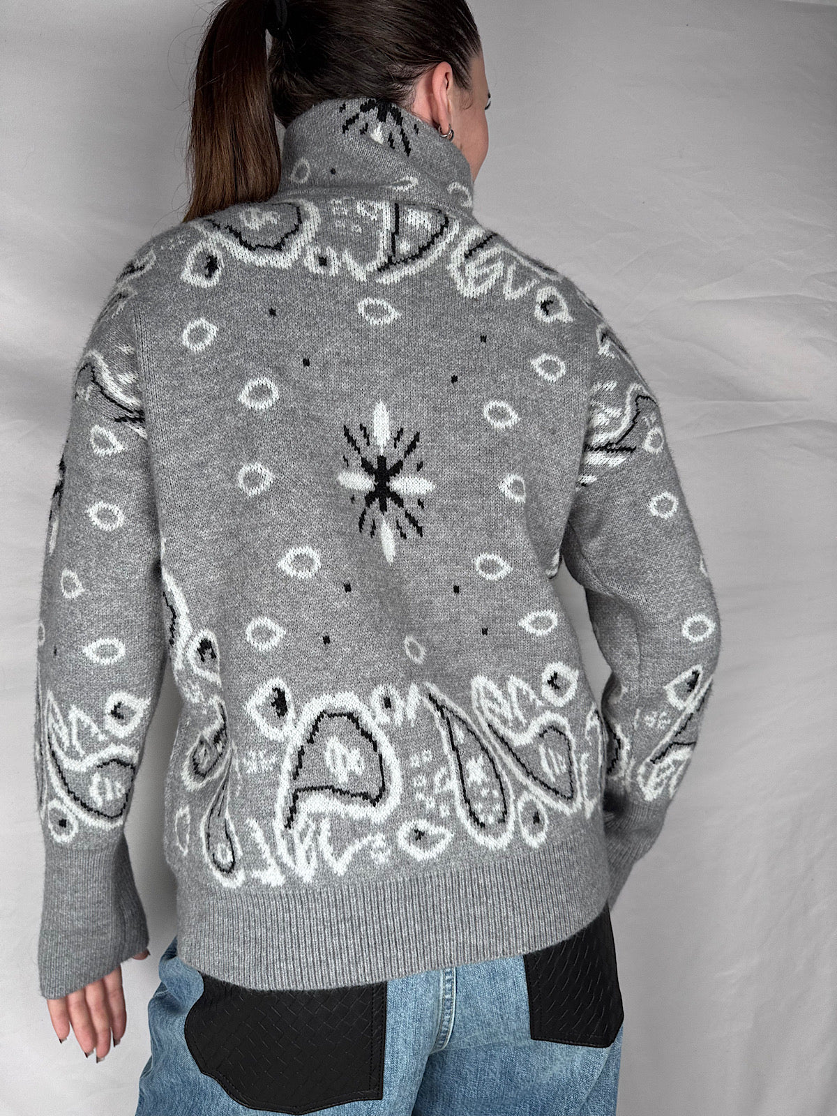 Cardigan in Maglia Armonia Grigio