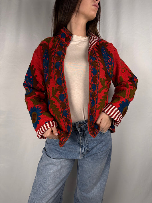 Giacca Ricamata Armonia Rossa