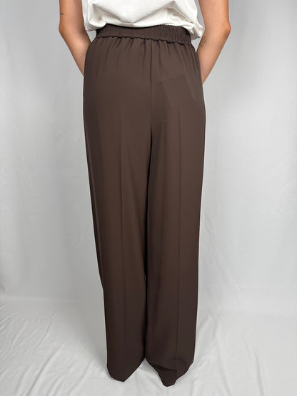 Pantalone con Elastico Vicolo Marrone