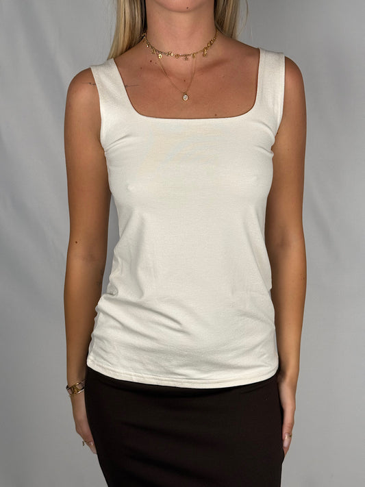 Canotta Scollo Quadrato SusyMix Crema
