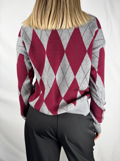 Maglia Rombi Grigio/Bordeaux Armonia