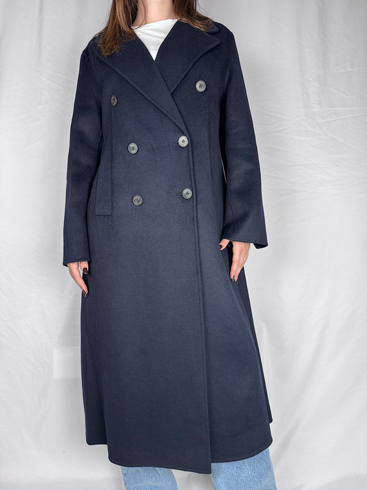 Cappotto Lungo Doppiopetto Vicolo Blu