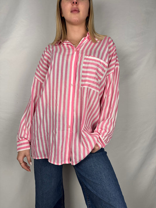 Camicia a Righe Rosa Armonia