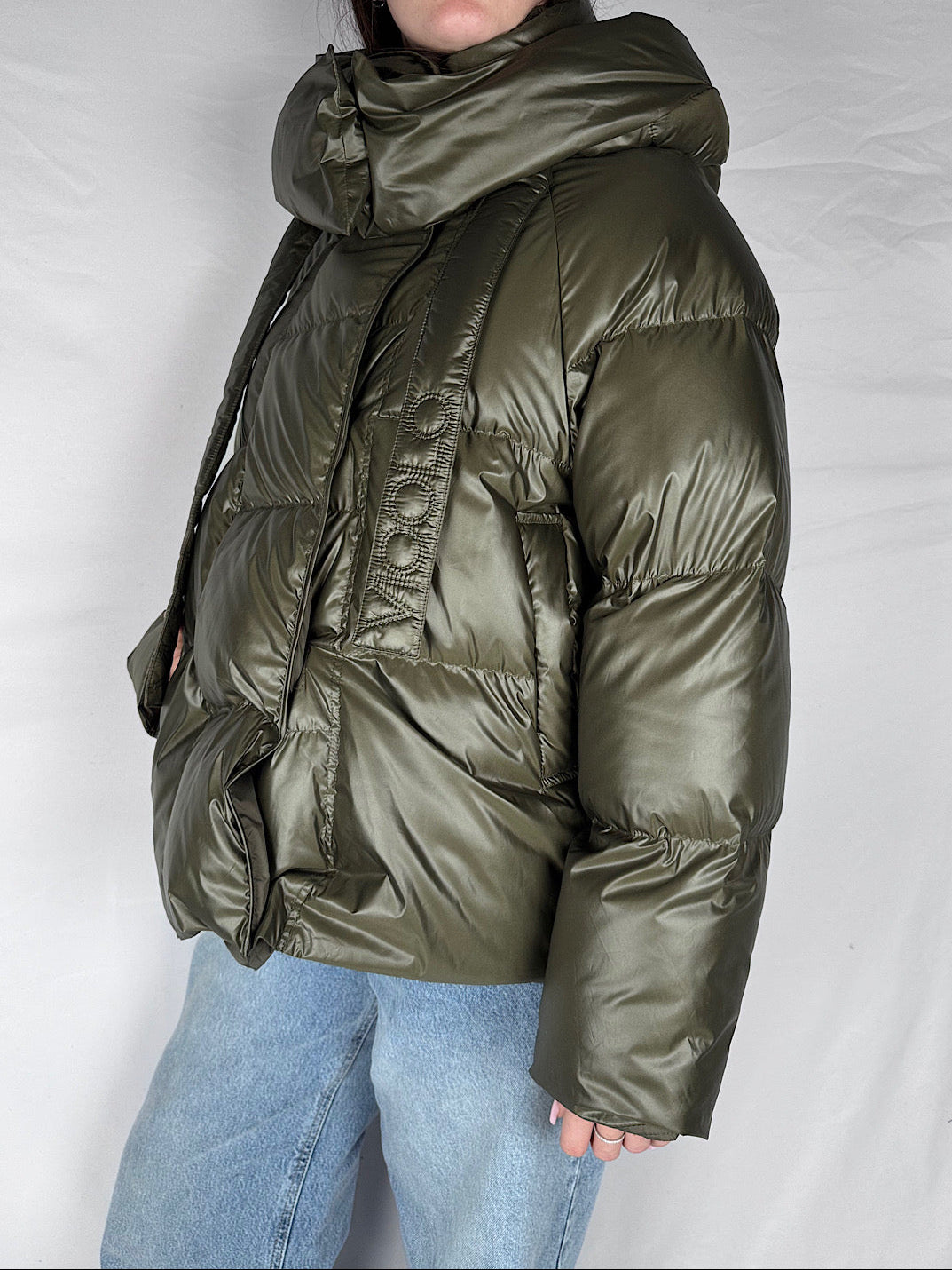Piumino Corto Maxi Collo e Cappuccio Vicolo Army