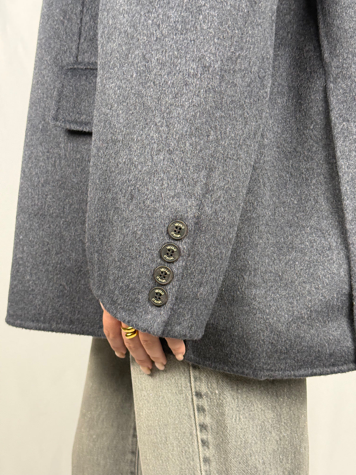 Cappotto Corto Vicolo Hand Made Grigio Scuro
