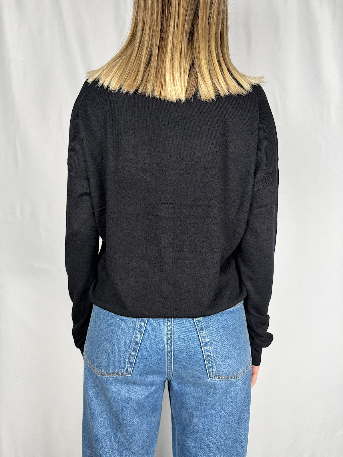 Cardigan Rasato Nero SusyMix