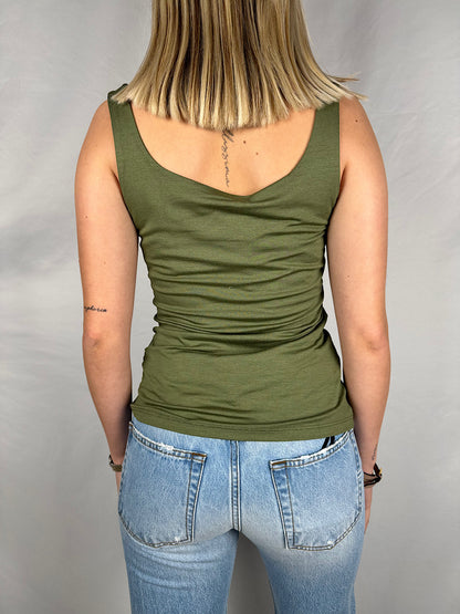 Canotta Scollo Quadro Verde Militare Vicolo