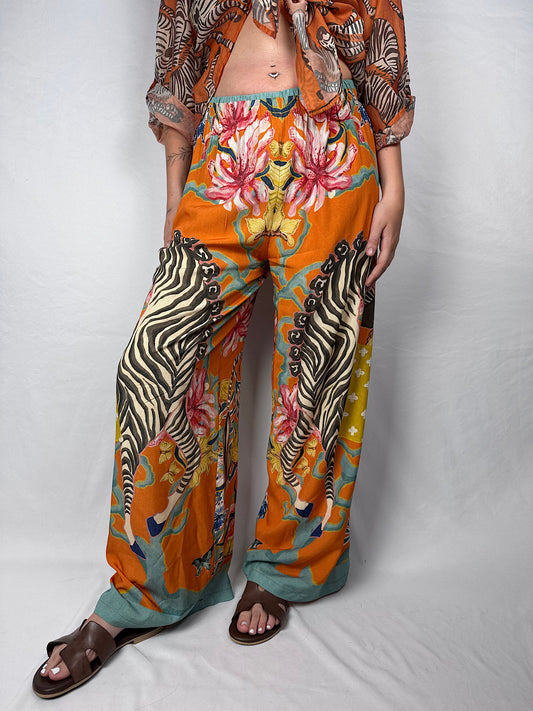 Pantalone Fantasia Zebra Haveone Arancione