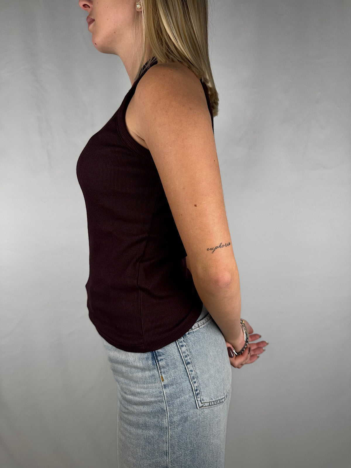 Canotta Cotone Costine Vino Vicolo