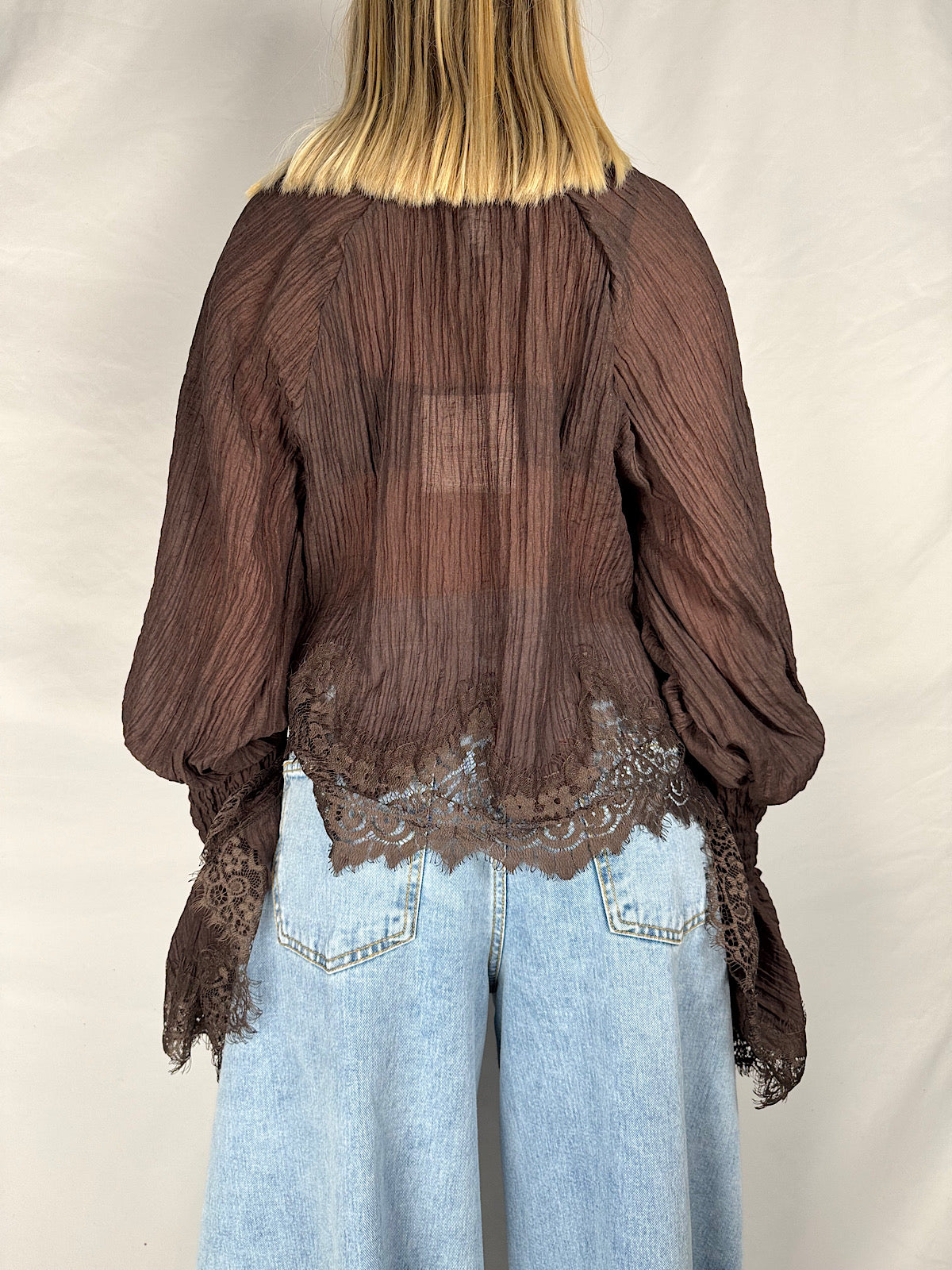 Camicia con Pizzo Moro Tensione-In