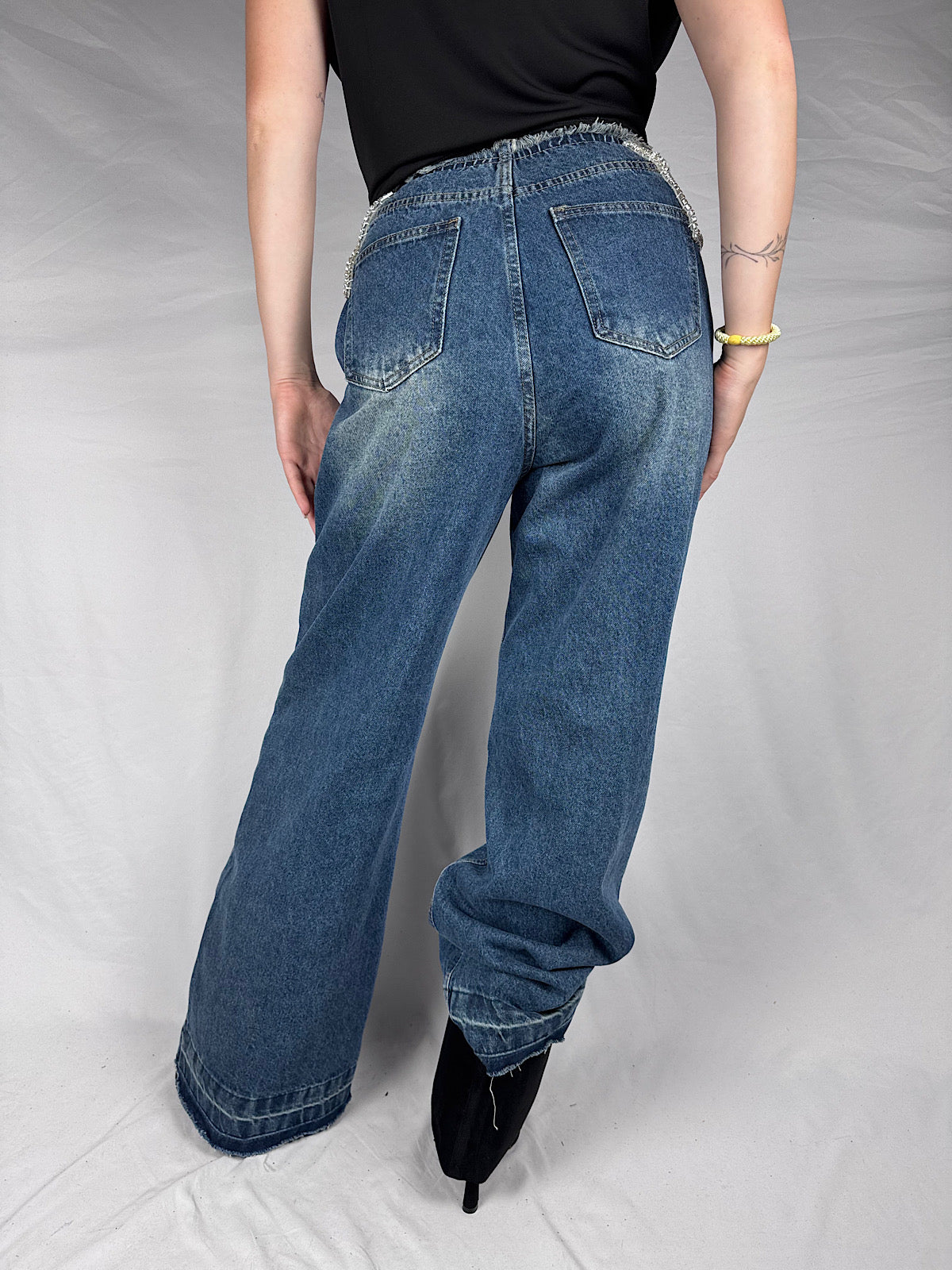 Jeans Dettaglio Gioiello  Farfalla Armonia
