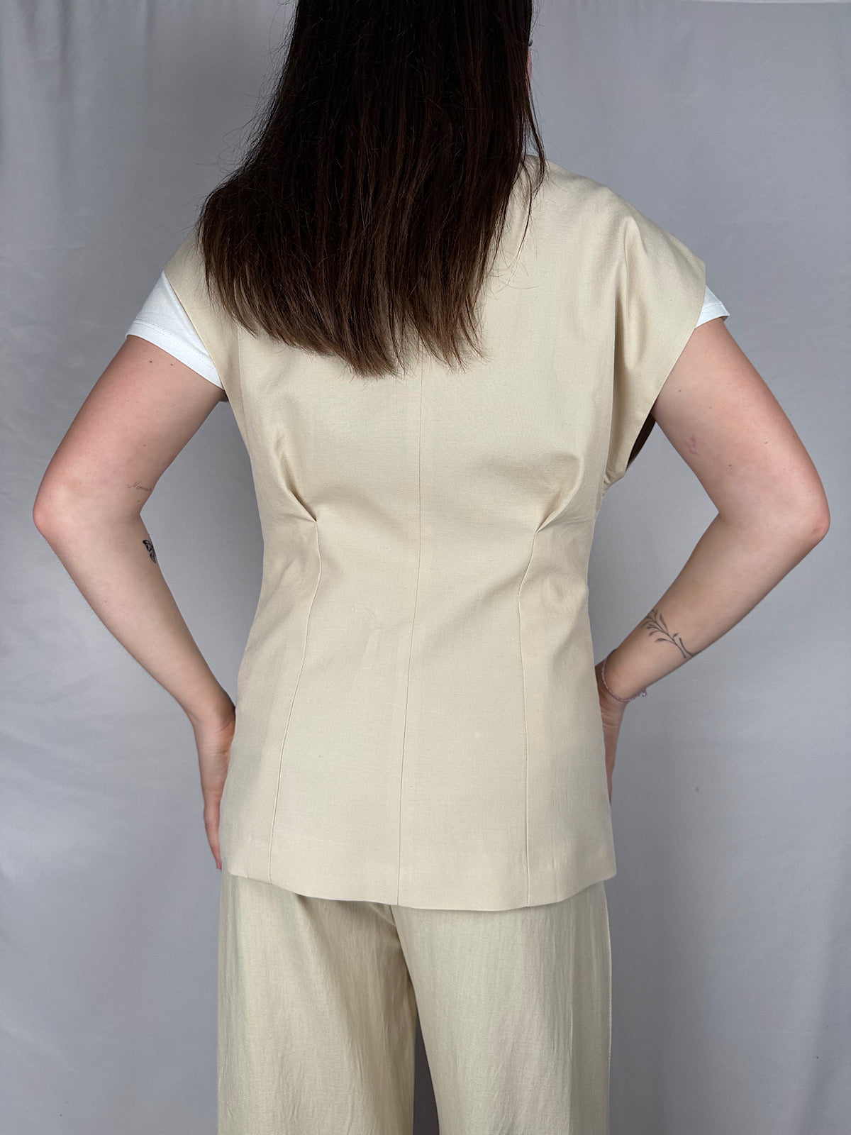 Gilet Spalla Over Vicolo Beige