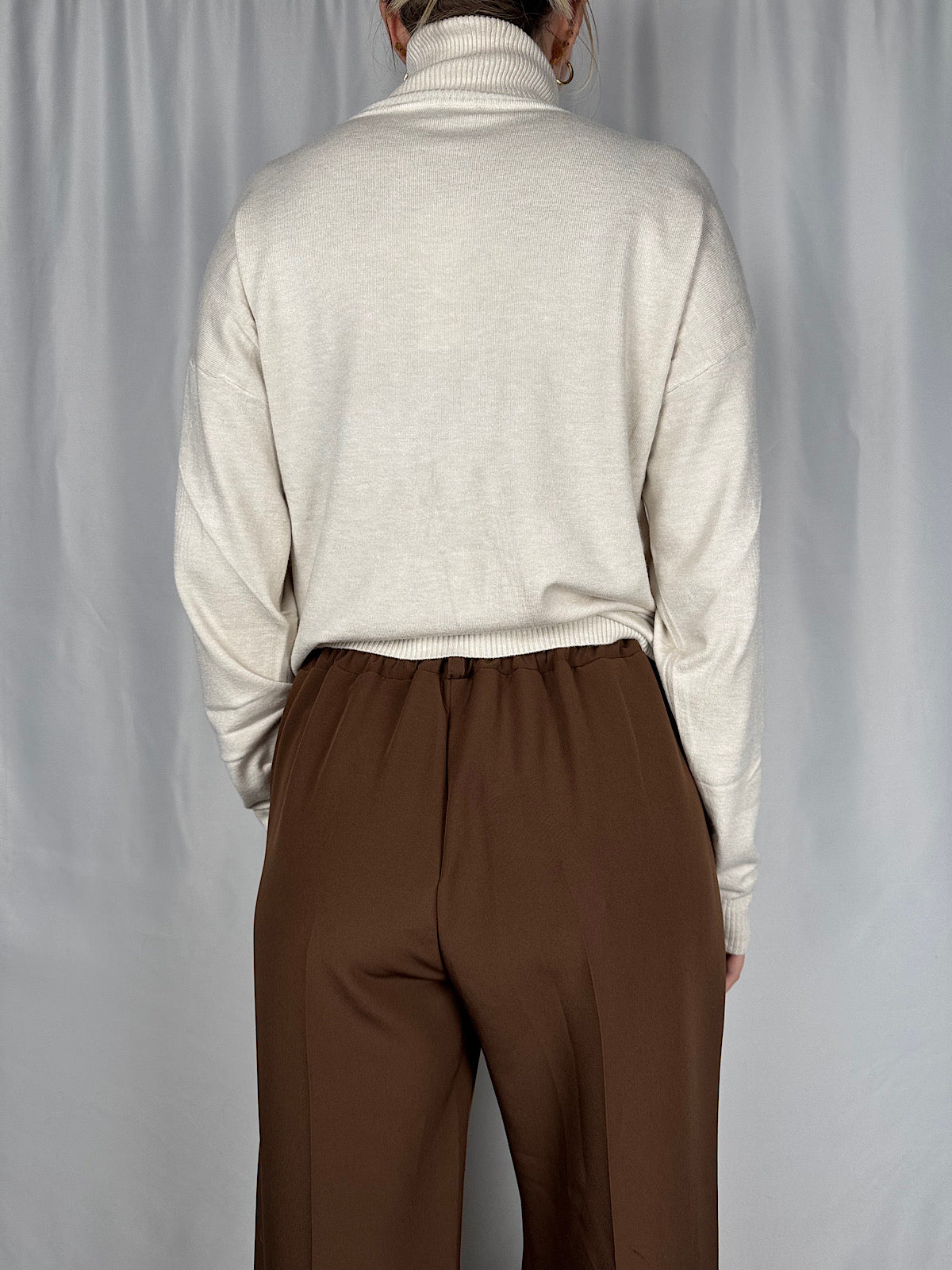 Maglia Dolcevita Basic Panna Armonia