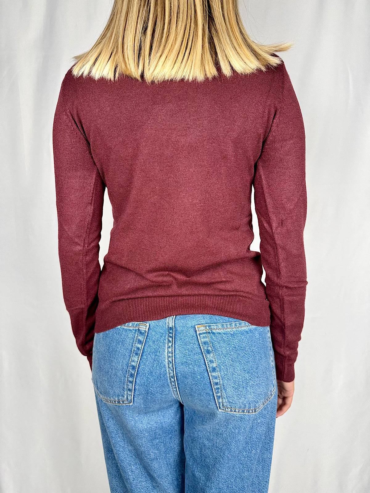 Maglia Slim Girocollo Bordeaux Vicolo