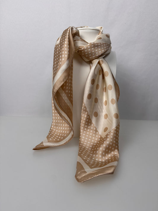 Foulard Fantasia Pois Armonia Beige