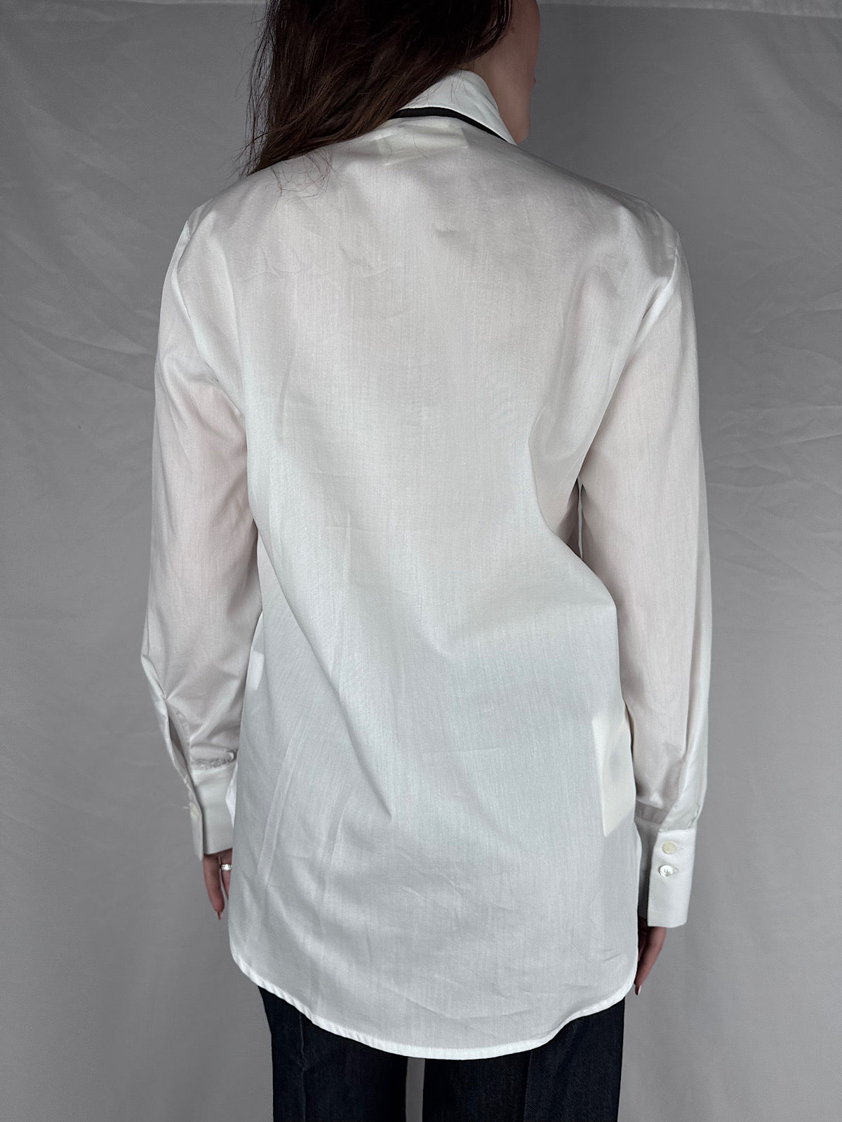 Camicia Plastron con Lavalliere Vicolo Bianco