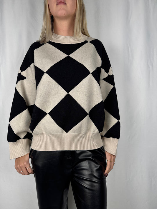 Maglia Beige e Nero Vicolo